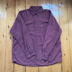 Timberland long sleeve button down maroon flannel